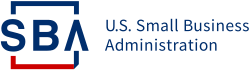 A green background with the words u. S. Small business administration in blue